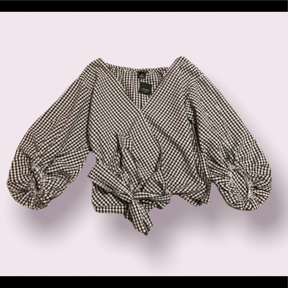 Club Monaco Riston Top in Black/white, size S